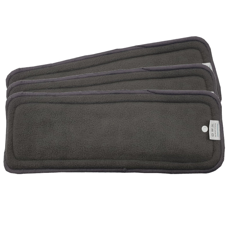 3 inserts Bambou charbon -Couches lavable