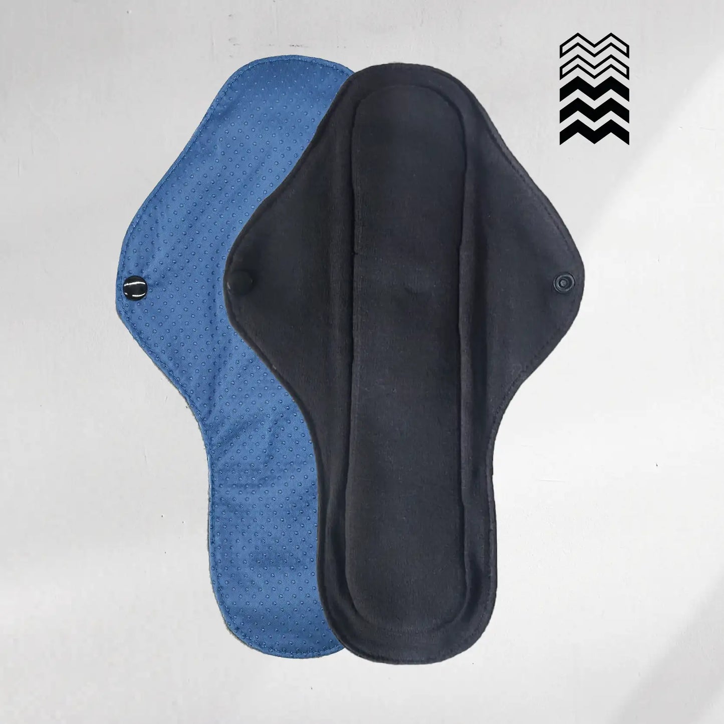 5 serviettes hygiéniques lavables (Gamme M) – Flux moyen à fort - Mypads