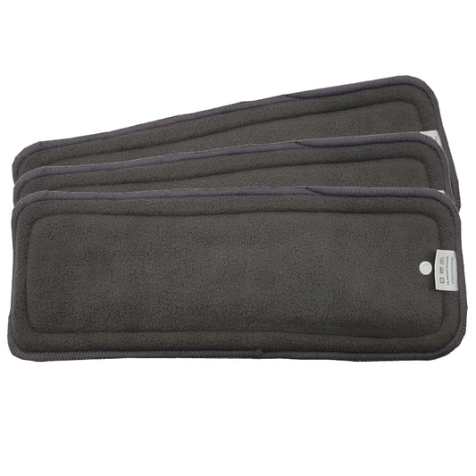 3 inserts Bambou charbon -Couches lavable