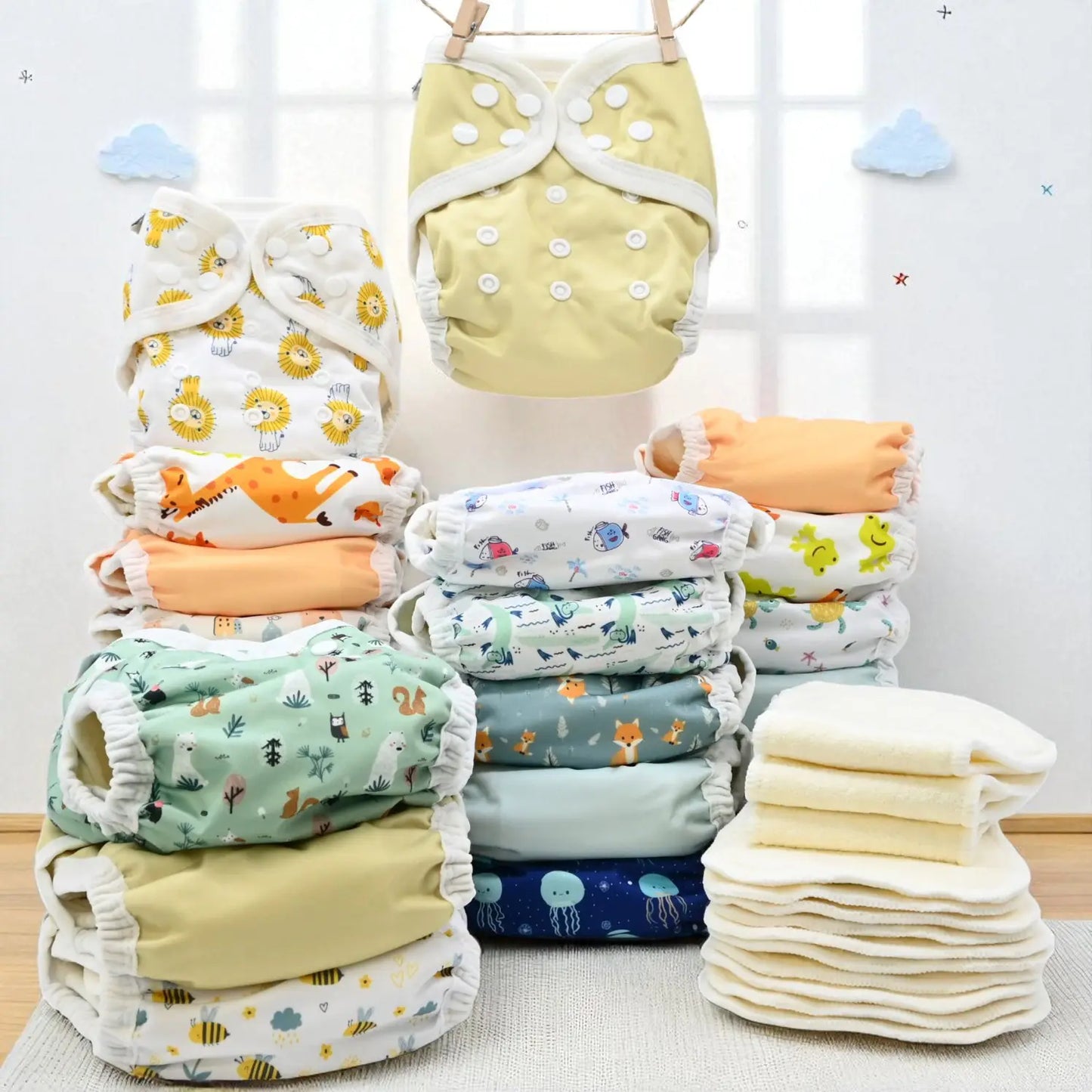 Couche lavable Te1 (Tout en Un) Bambou