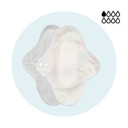 5 protège-slips lavables en coton – Fuites urinaires légères (Gamme XS)
