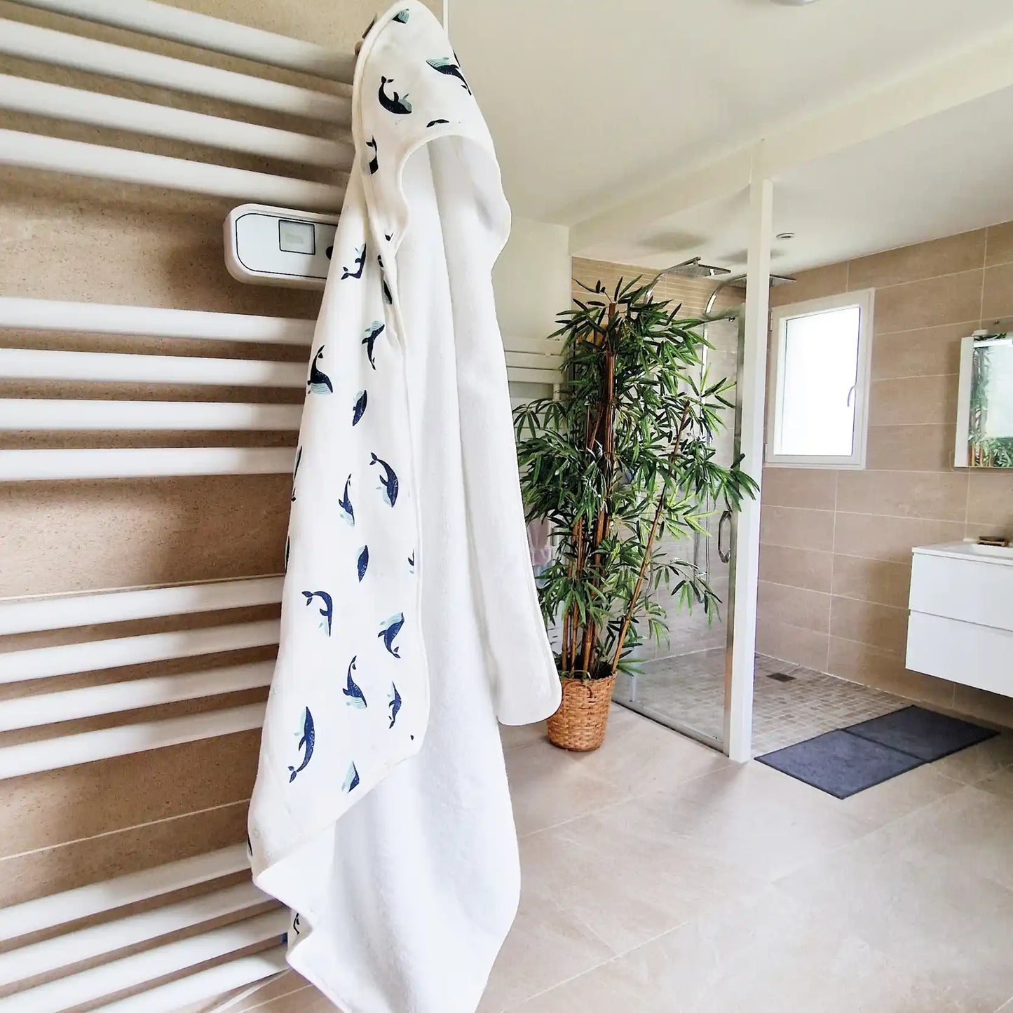 Cape de bain ultra épaisse et absorbante bébé 75×75 cm