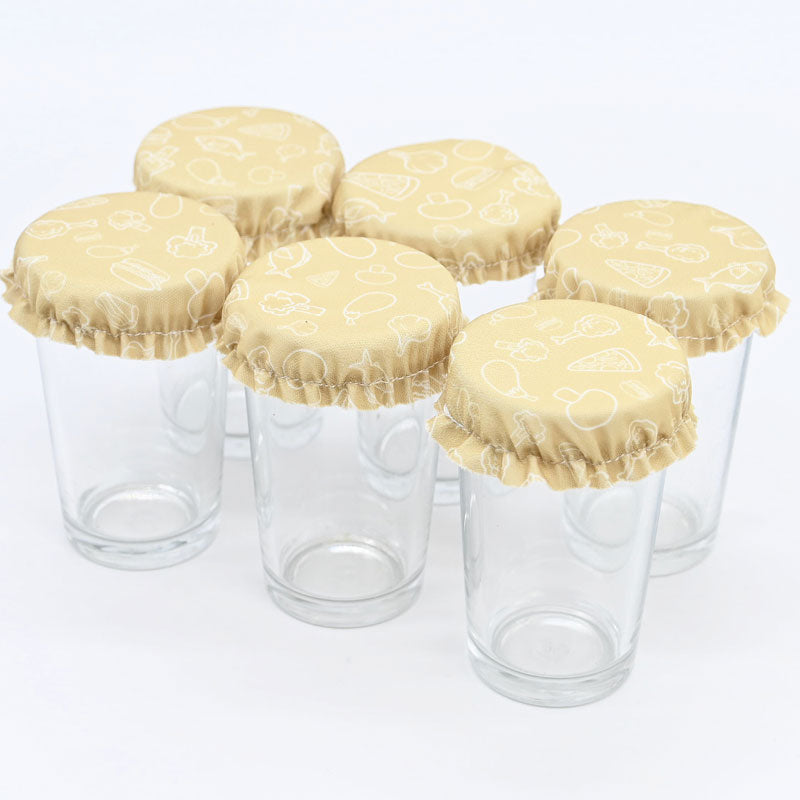 6 Couvercles verrine – couvre plat en tissu (2XS) 4/5 cm