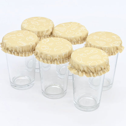 6 Couvercles verrine – couvre plat en tissu (2XS) 4/5 cm