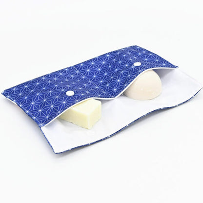 1 pochette savon DOUBLE : Asanoha azur