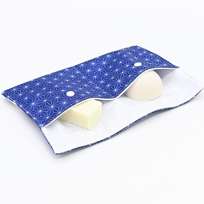 1 pochette savon DOUBLE : Asanoha azur