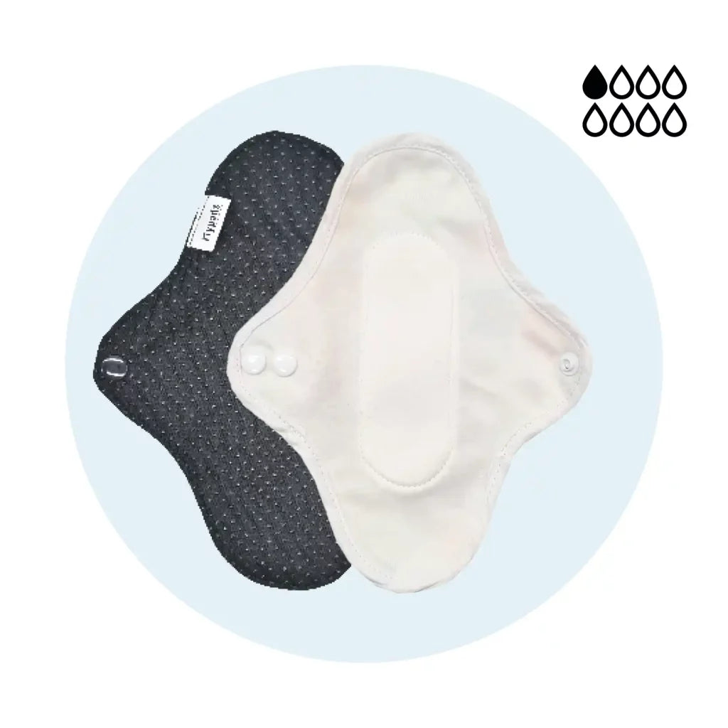 5 protège-slips lavables en coton – Fuites urinaires légères (Gamme XS)