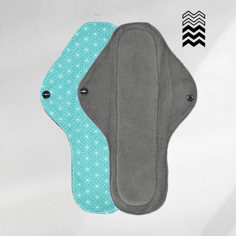 5 serviettes hygiéniques lavables (Gamme M) – Flux moyen à fort - Mypads