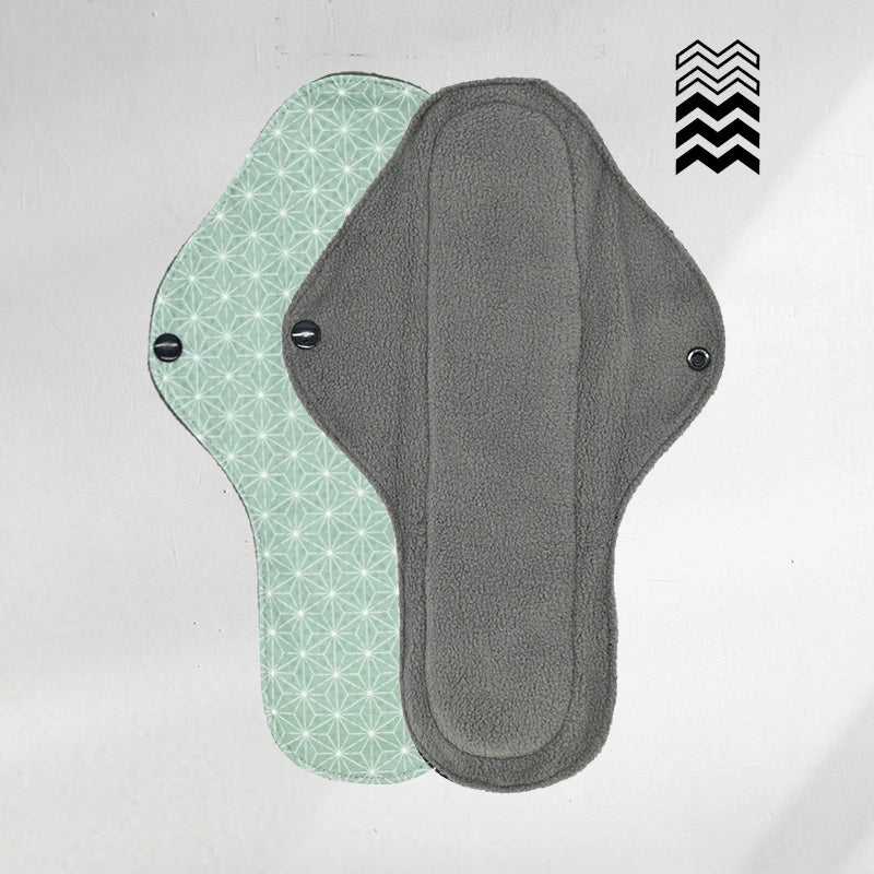 5 serviettes hygiéniques lavables (Gamme M) – Flux moyen à fort - Mypads