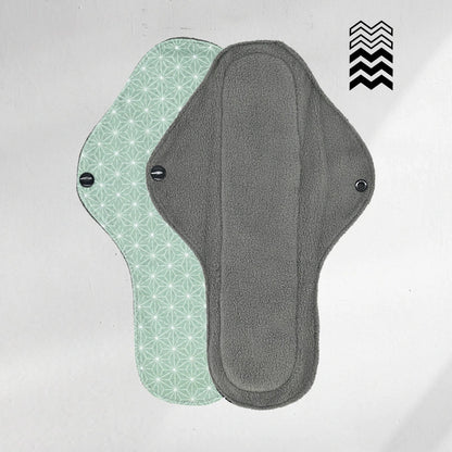 5 serviettes hygiéniques lavables (Gamme M) – Flux moyen à fort - Mypads