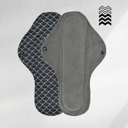 5 serviettes hygiéniques lavables (Gamme M) – Flux moyen à fort - Mypads