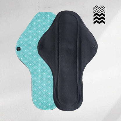5 serviettes hygiéniques lavables (Gamme M) – Flux moyen à fort - Mypads