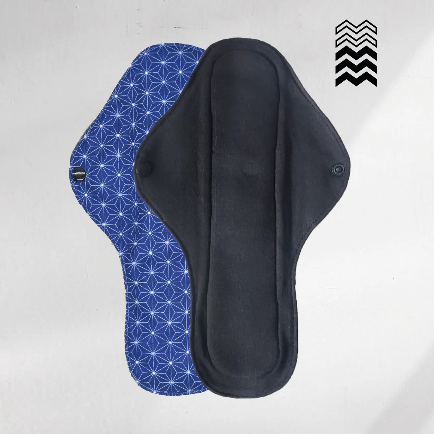 5 serviettes hygiéniques lavables (Gamme M) – Flux moyen à fort - Mypads
