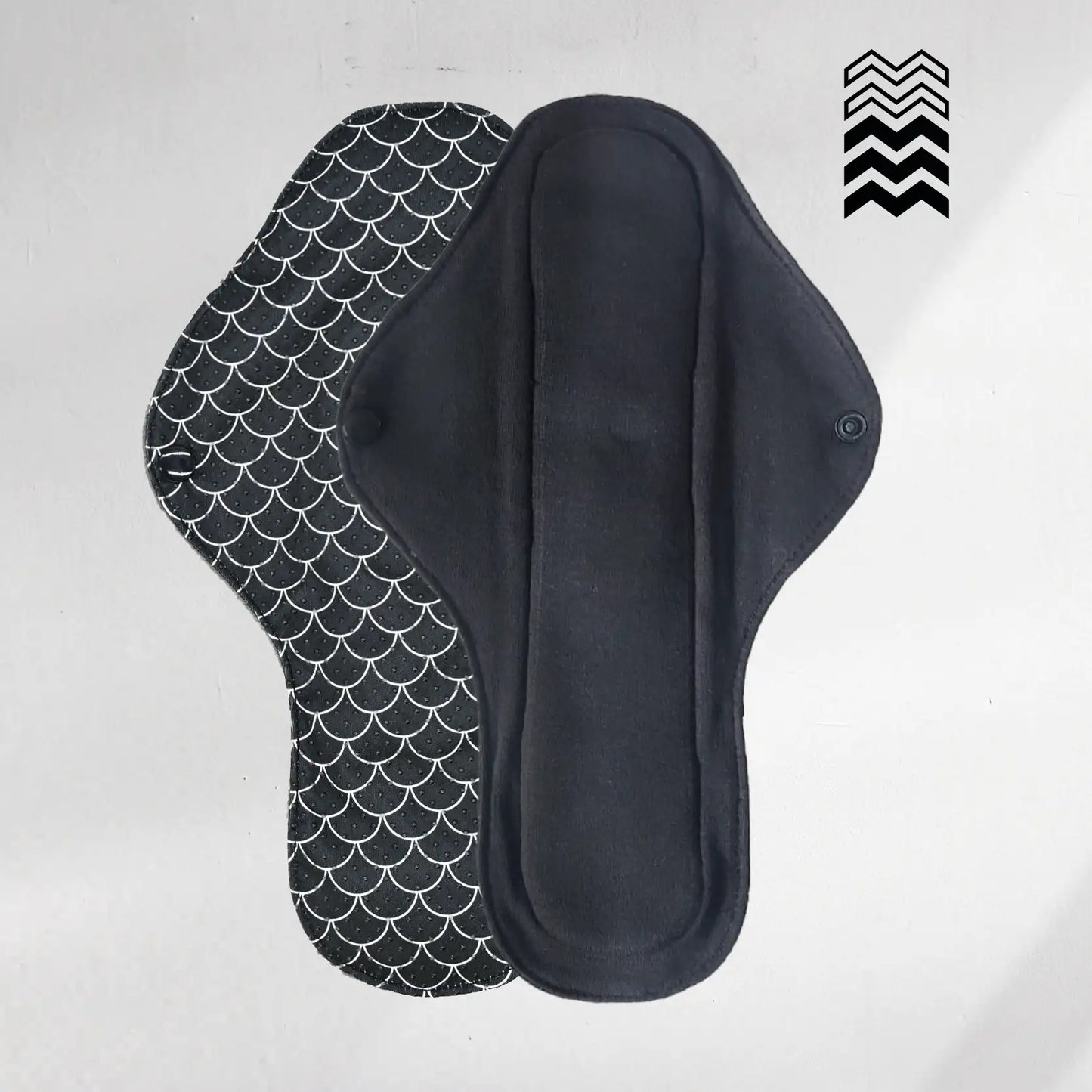 5 serviettes hygiéniques lavables (Gamme M) – Flux moyen à fort - Mypads