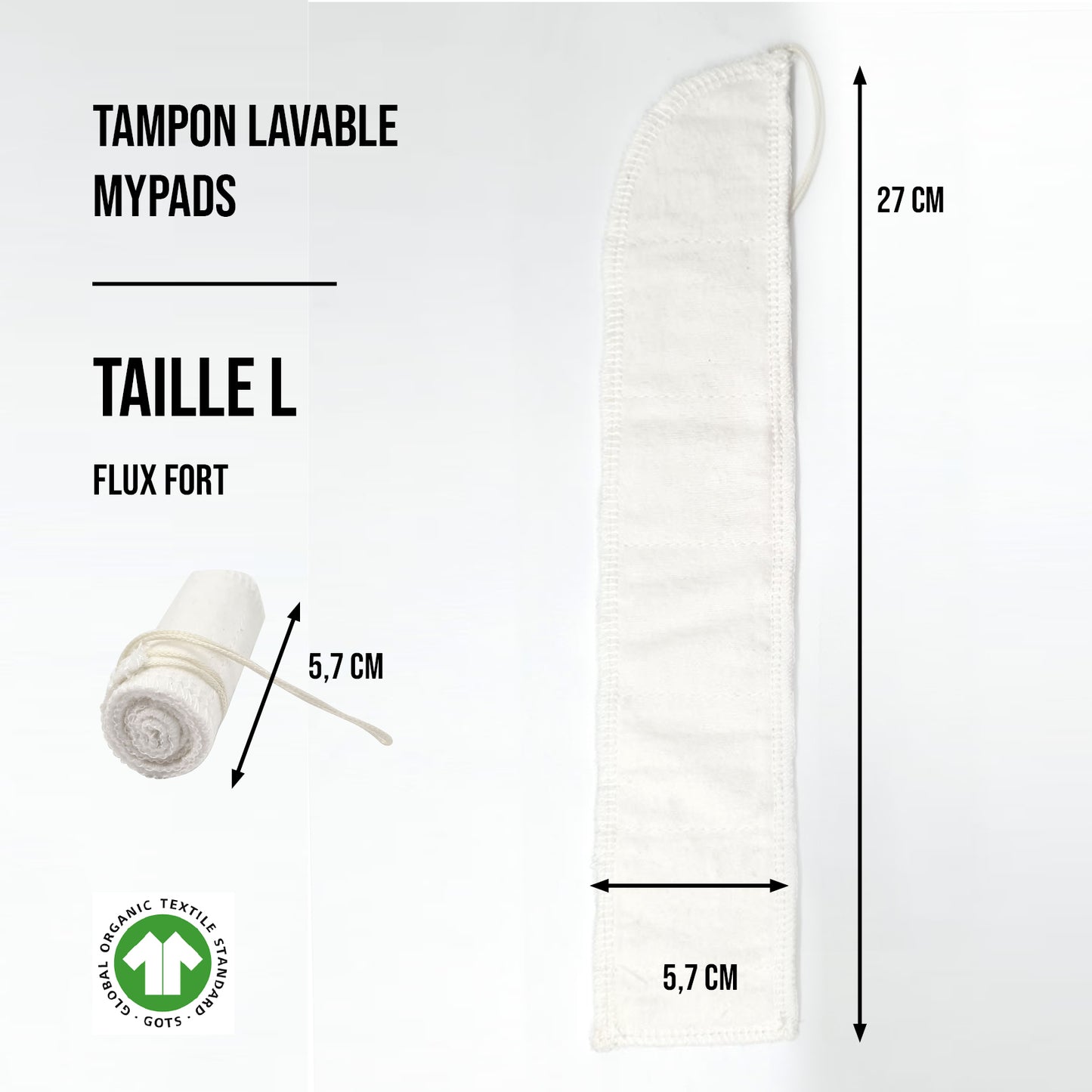 3 tampons lavables – Coton