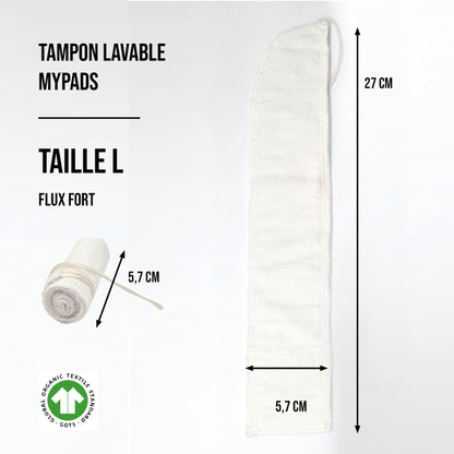 3 tampons lavables – Coton