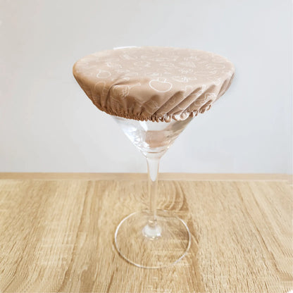 2 couvres coupes à dessert, couvre plat en tissu( XS) 10/13 cm