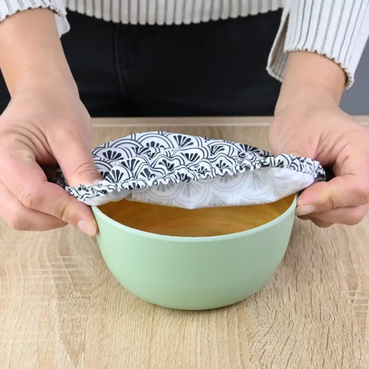 2 Couvre bols - couvre plat en tissu  (S)  13 à 16 cm