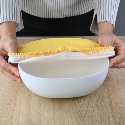 2 Couvre saladier - couvre plat en tissu (M) - 18/24 cm
